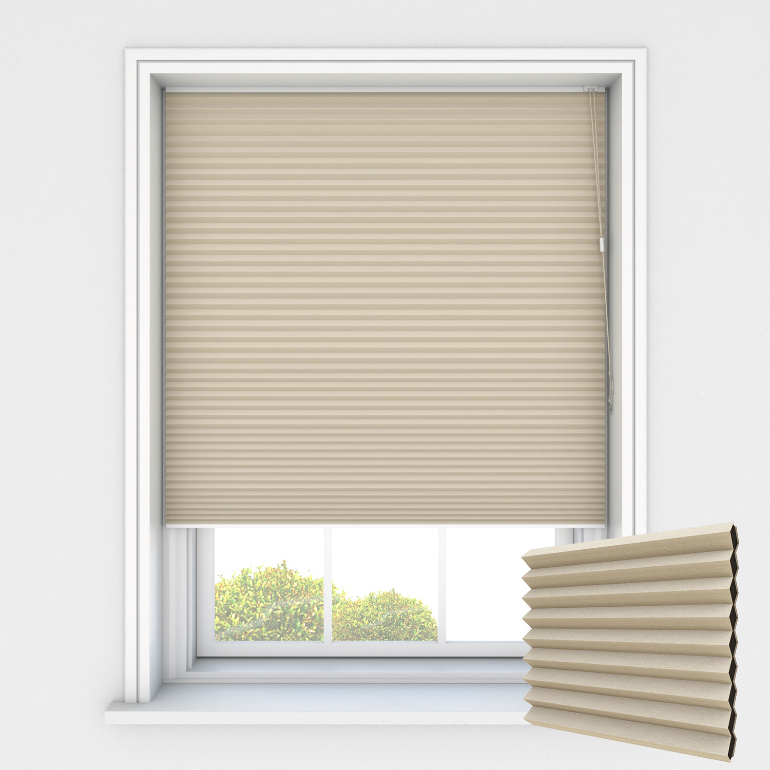 Changshade Cordless Blackout Pleated Honeycomb Cellular Blind – Custom Size, 25mm Slat