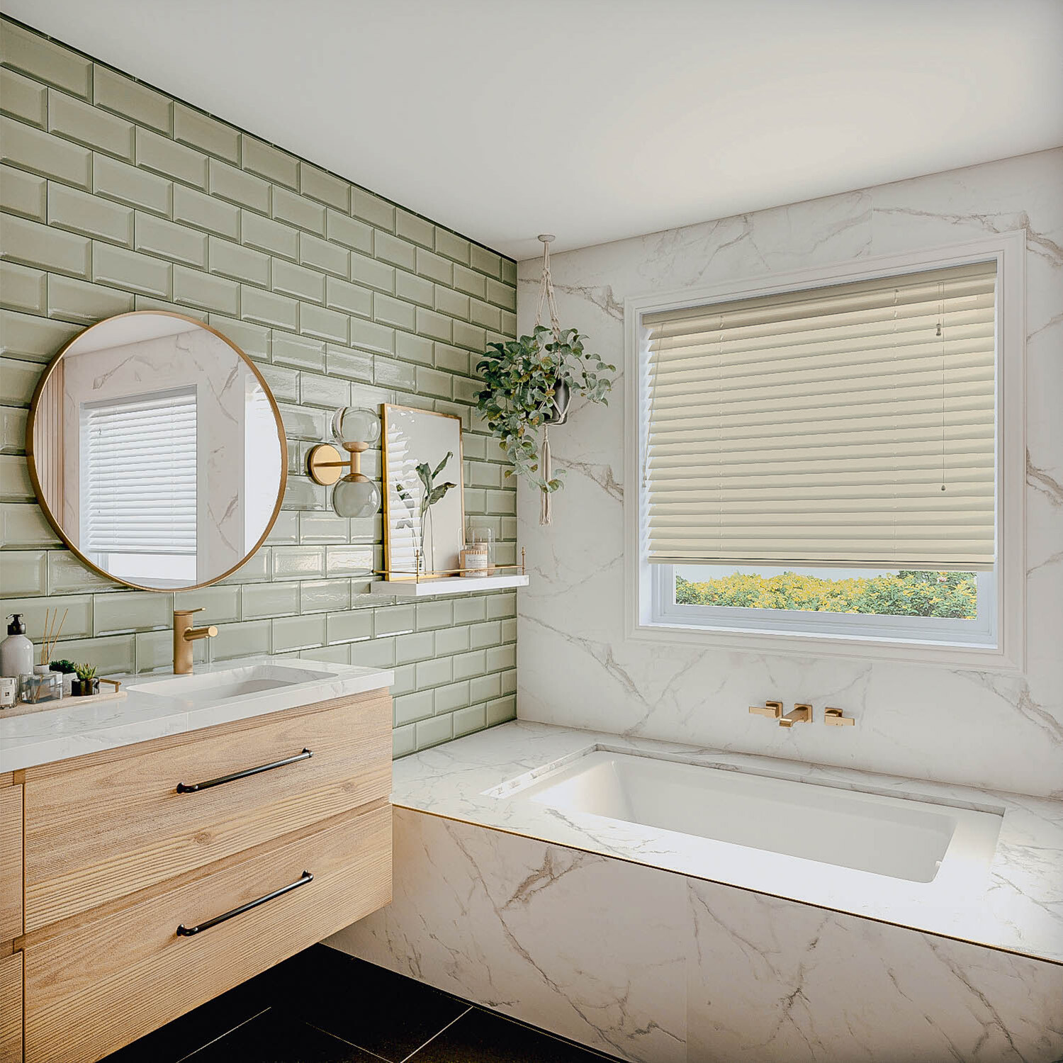 rèm gỗ dùng được cho phòng tắm không kiểm tra chống ẩm