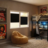 CosiBLOC Black Stick On Cellular Blackout Blinds