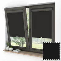 PVC BLACKOUT Black Perfect Fit Roller Blinds