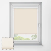 SLUMBER BLACKOUT Cream Perfect Fit Roller Blinds